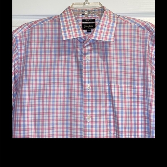 Neiman Marcus trim fit long sleeve button up shirt - Picture 2 of 8